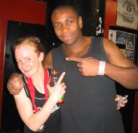 Tara with Marvin – Winning Tara with Coach Marvin after winning a SanDa vs Muay Thai fight in Brooklyn, NY.